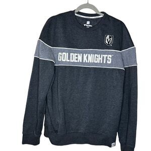 NHL Vegas Golden Knights Fanatics Pullover Sweater M Gray Crew Neck Long Sleeve